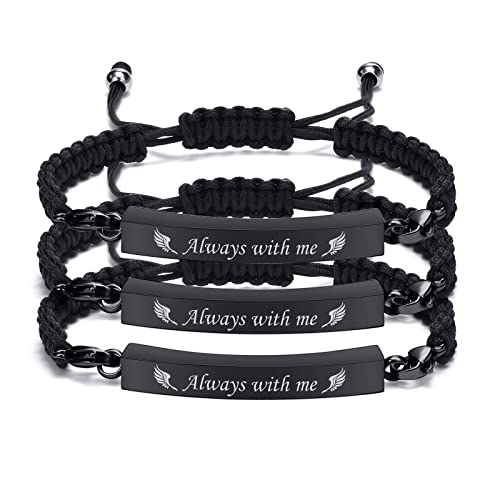 MPRAINBOW Adjustable Cremation Memorial Urn Bracelet, Stainless Steel Cremation Manmade Braided Urn Bracelet Keepsake Urn Bracelet for Ashes with Fill Kit - color: Style I -Silver 3PCS