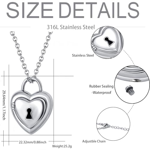 Heart Locket Cremation Jewelry for Ashes Urn Necklace for Women Men Family Carved Memorial Urn Pendant Ashes Holder - style: Brother