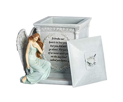 Roman 8.27" God Called You Home Memorial Keepsake Box, Angel Figurine Remembrance Box with Inspirational Verse, Sympathy Gift & Bereavement Decor