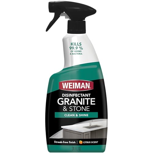 Weiman Granite Cleaner and Polish - 24 Ounce 6 Pack - For Granite Marble Soapstone Quartz Quartzite Slate Limestone Corian Laminate Tile Countertop and More - size: 24 Fl Oz (Pack of 6)