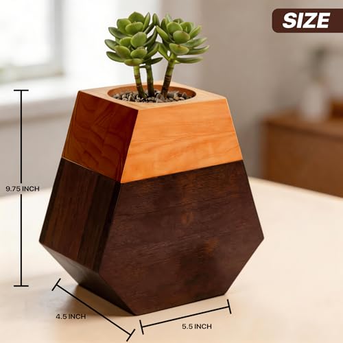 Americurn Plant Cremation Urns for Human Ashes Adult Male & Female Includes 1 Large Urn & 1 Silver & 1 Black Cross Necklace- Wooden Urns for Human Ashes - color: Single Large Urn