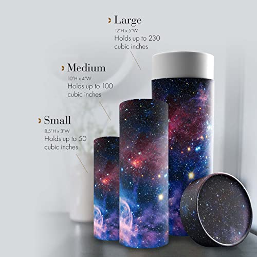 Cosmic Scattering Urn - Biodegradable Urns for Adult Ashes - Funeral, Burial, Niche, Columbarium - Medium - color: Cosmic, size: Medium 10"x4"