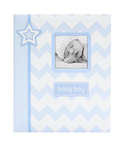 Lil' Peach First 5 Years Chevron Baby Memory Book, 46 Fill In Pages, Blue - style: Blue Chevron