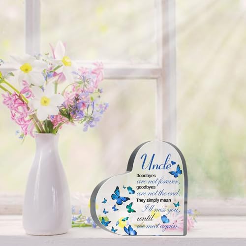 Sympathy Memorial Gifts for Loss of Uncle, Loss of Uncle Sympathy Gifts, Bereavement Condolences Grief Gifts, Funeral Memorial Decor Sign, Remembrance Plaque for Loss Uncle - style: Uncle