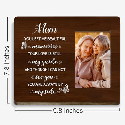 Mother Memory Picture Frame-Memory Gifts for Loss of Mother-Memorial Gift for Loss of Mom-Sympathy Gifts Condolences Gift-You Left me Beautiful Memorial Photo Frame for Loss of Mom - style: Mom-4