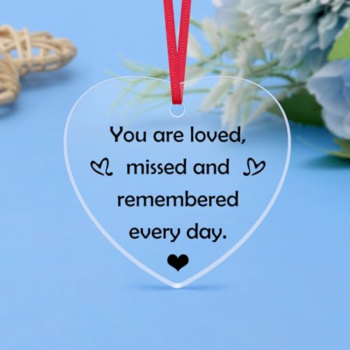 Memorial Ornament Sympathy Gift for Women Men Bereavement Gifts for Loss of Mom Dad Brother Son Daughter Memorial Keepsake Christmas Ornament in Memory of Loved Gifts Remembrance Gift