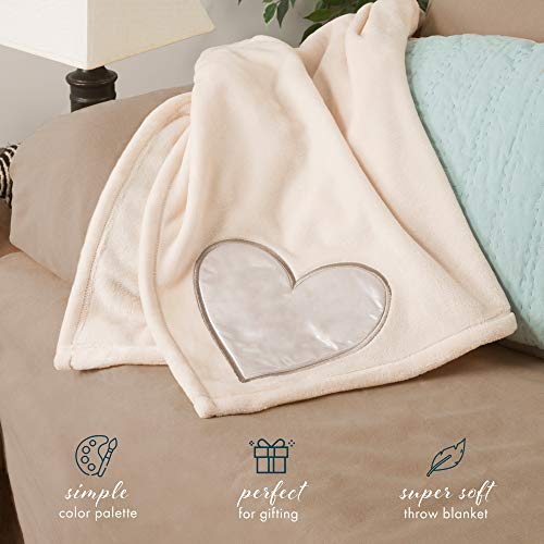 Pavilion Gift Company The Comfort Blanket 19534 Soft Blanket Heavenly Father Psalm 34: 18 Plush Throw Blanket, 60 x 0.5 x 50 inches, Beige - style: Psalm 34:18