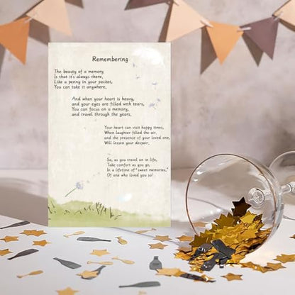 Sympathy Card, Heartfelt Grief, Bereavement, Loss of Someone, Condolence, Remembering, Thinking of You Card for Family Friend Coworker Him Her. - color: #3