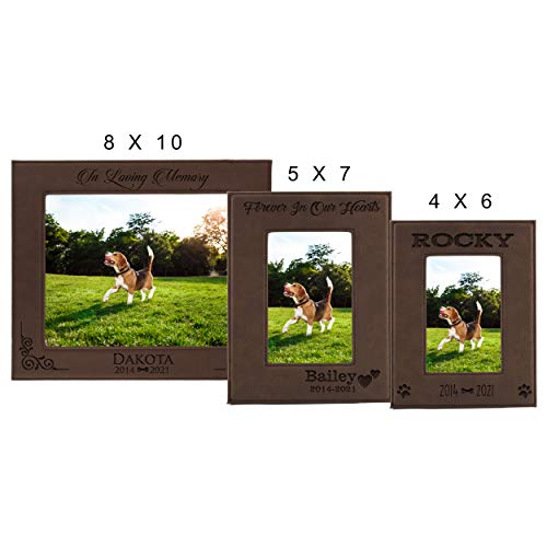 My Personal Memories Custom Personalized Dog Loss Memorial Pet Remembrance Picture Frame (Brown) - color: Brown