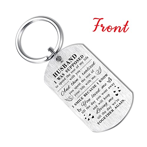 TANWIH Memorial Gifts for Loss of Husband Loss of Wife Sympathy Gifts Bereavement Keychain - color: Memory Husband