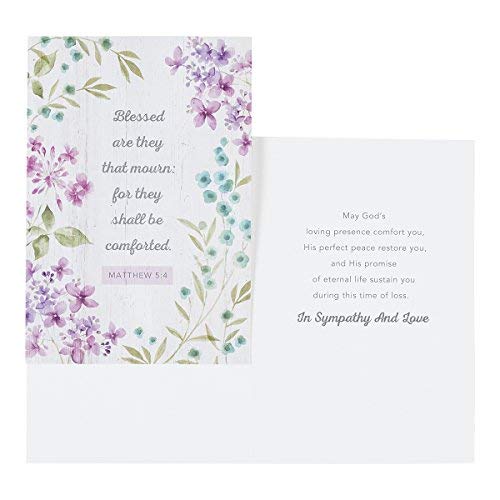 DaySpring - Sympathy - King James Version - 4 Design Assortment With Scripture - 12 Sympathy Boxed Cards and Envelopes (60938)