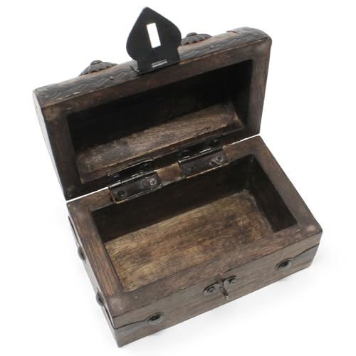 Nautical Cove Treasure Chest Keepsake and Jewelry Box Wood - Decorative Treasure Box - size: Small