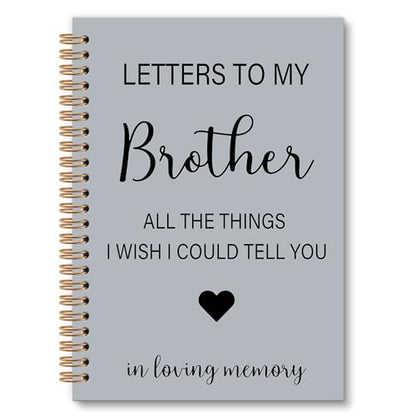 OINDADE Loss of Brother Sympathy Gifts Grief Notebook Journal, Letters to My Brother in Heaven Journal, Memorial Notebooks Gifts for Loss ofBrother, In Loving Memory Sympathy Gifts, 6x8.2In - color: brother