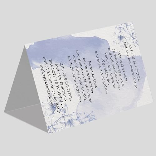 IDU Sympathy Card,Sympathy Cards Gifts for Loss of Loved One,Condolences Cards with Envelopes,Bereavement Card for Friend Family Coworker Neighbor - style: ZN394