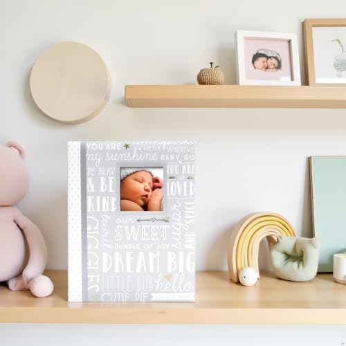 Lil’ Peach Gray Dream Big Baby Memory Book, First 5 Years Journal - style: Dream Big Gray