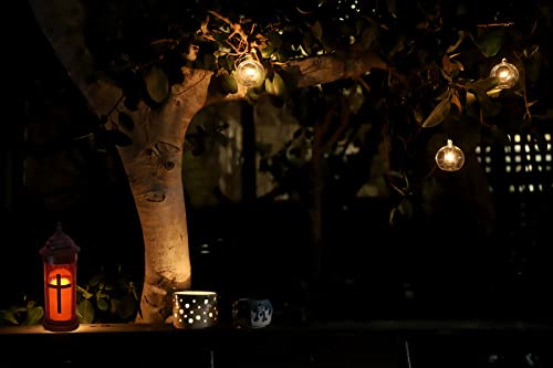 Cemetery Memorial Lights for Loved Ones - Grave Decor with Cross Candle Lights - style: Light B1
