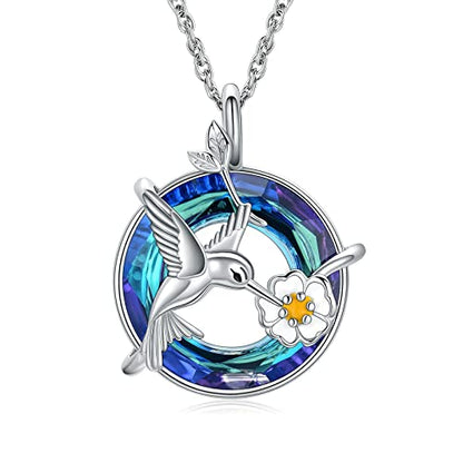 shajwo Hummingbird Urn Necklaces for Ashes - color: Blue