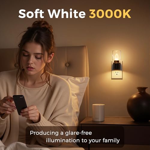 L LOHAS LED Candle Night Light, Flameless Candle Nightlight Plug in - color: Ink