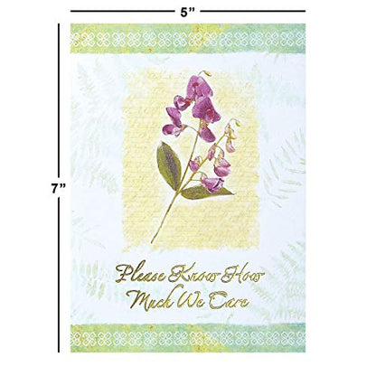 Current Deluxe Foil Sympathy Cards with Envelopes- Set of 16 Bulk Assortment II (8 Designs), Large 5" x 7" Condolences Cards, Sentiments Inside, White Envelopes - style: Foil