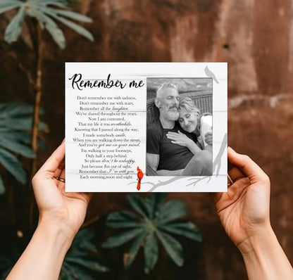 Remember Me Picture Frame, Memorial Frame Gift for Loss of Loved One, Sympathy Gift, Bereavement Frame, 4x6 inch Photo