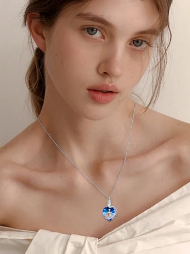 TOUPOP Sterling Silver Urn Necklace for Ashes with Crystal Memorial Keepsake Dragonfly/Butterfly/Cardinal/Cat/Dolphin Cremeation Jewelry Birthday Mothers Day Christmas Gifts for Her Women - style: Elephant