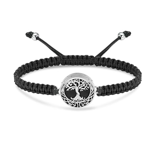 Imrsanl Tree of Life Urn Bracelet for Ashes for Women Men - color: Silver