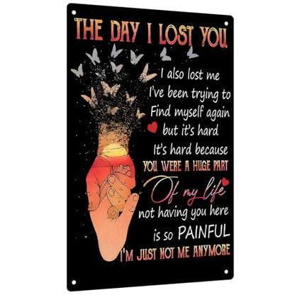 Memorial Sympathy Metal Aluminum Sign, 8X12 Inch, Remembrance Quote Decor, Wall Art For Loss Of Loved One, Home Bedroom Mourning Grieving People