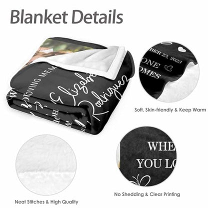 Custom Memorial Blanket with Picture Personalized Sympathy Remembrance Condolences Bereavement Gifts Sympathy Gifts for Loss of Loved One Mother Dad Grandma Grandpa Sister Daughter Friend - color: Design16