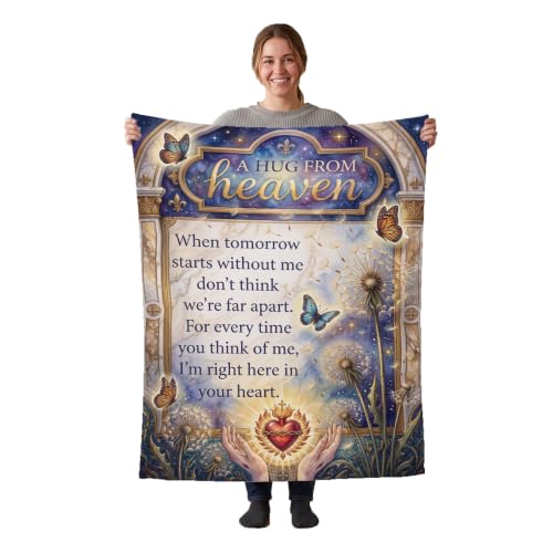 A Hug from Heaven Memorial Blanket in Loving Memory Sympathy Gift When Tomorrow Starts Without Me Bereavement Grief Condolence Soft Fleece Throw 30x40 Inches - size: Baby