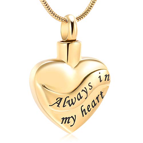 Mjolnir Thors Hammer Cremation Jewelry for Ashes Pendant - Thors Hammer Urn Necklace with Mini Keepsake Urn Memorial Ash Jewelry For Men/Women - color: Gold