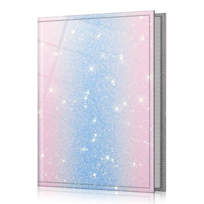 Fintie Photo Album 4x6 Photos - 52 Pockets Small Wallet Albums For Family | Vegan Leather Cover, 4X6 Picture Keepsakes, Family/Wedding/Travel Memory Book, Baby/Kids/Boys/Girls Gift, Pink/Blue - color: Glittering Pink/Blue