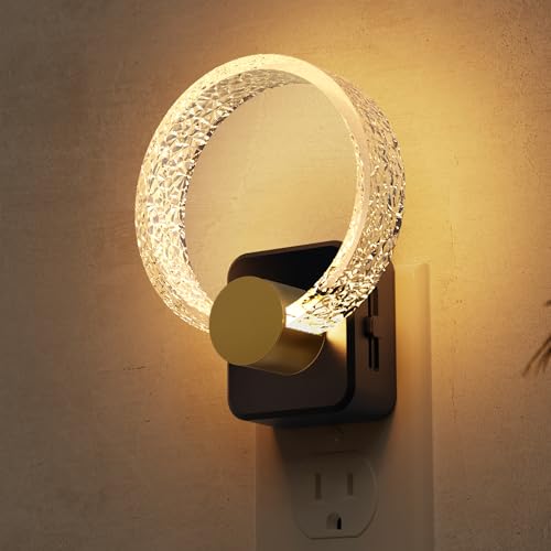 L LOHAS LED Night Lights Plug into Wall, Plug in Night Light, Light Sensor - color: 3000K-diamond, size: 1 Pack
