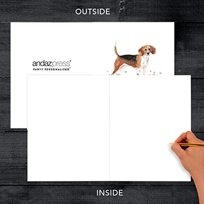 Andaz Press Jumbo Pet Sympathy Card with Envelope, Sorry For Your Loss Card, Beagle, Loss Of Pets, Dog Grief Bereavement Card with Big Blank Space to Send to Friends, Family, 8.5" x 11", 1-Pack - color: Beagle