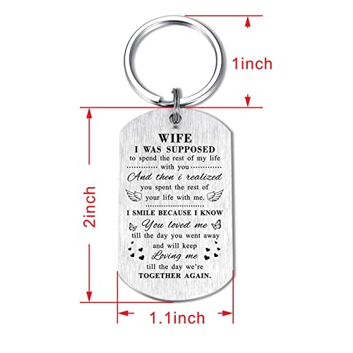 TANWIH Memorial Gifts for Loss of Husband Loss of Wife Sympathy Gifts Bereavement Keychain - color: Memory Wife