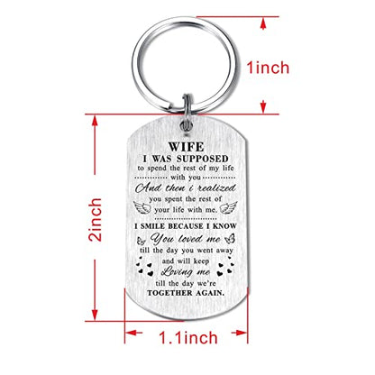 TANWIH Memorial Gifts for Loss of Husband Loss of Wife Sympathy Gifts Bereavement Keychain - color: Memory Wife