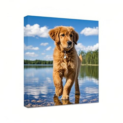 Personalized Photo to Canvas Print - Canvas Prints With Your Photos on Custom Wall Art for Bedroom, Living Room, Wedding Baby Pet Family Picture Framed Wall Art (12 W x 18" H) - size: 18"L x 12"W
