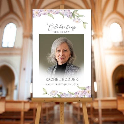 Personalized Memorial Photo Yard Sign – Funeral Service Welcome Board – Outdoor Waterproof Sign - color: Version 18