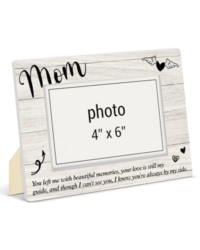 Memorial Gifts for Loss of Mom Picture Frame Sympathy | Gifts for Loss of Mother Bereavement Remembrance Gift Picture Frame for 4X6 Photo