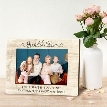 Grandchild Gifts from Grandparents Wooden Photo Display Grandkids Gifts for Grandma Pictures Frames for Desk Modern Pictures Frames Grandkids Gift for Grandma Picture Gift Picture Frame 4x6 - Jk0252 - color: XK11