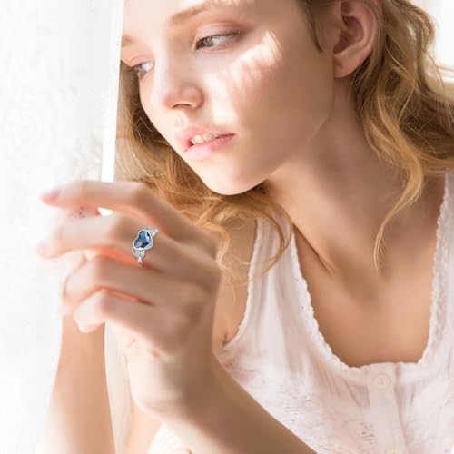 AOBOCO Celtic Knot Urn Ring for Women 925 Sterling Silver Heart Cremation Ring for Ashes Jewelry for Women
