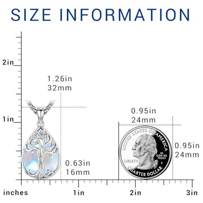 Eusense Tree of Life Necklace for Women Men Sterling Silver 925 Tree Urn Locket Cremation Jewelry Family Tree Pendant Gifts for Her Him Mom Dad Grandma Daughter - style: E-F-Tree of Life Necklace