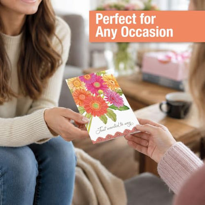 Current Sweet Wishes Thinking of You Cards with Envelopes - Assortment of 20 Greeting Cards, 10 Designs, Large 5" x 7" Thinking of You Cards for Women - style: Sweet Wishes