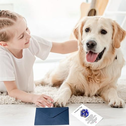 EYxsaxenk Loss of Pet Sympathy Gift Glitter Blue Dog Cat Paw Pocket Hug | Loss of dog cat mini keepsake, Memorial card & envelope, Remembrance pet sympathy gift for pet lover, Adult stress relief toy - color: 1pcs Blue + I KNOW Card