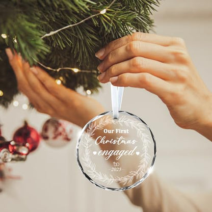 Christmas Ornaments Our First Christmas Engaged Ornament 2026 - color: 2025 Engaged