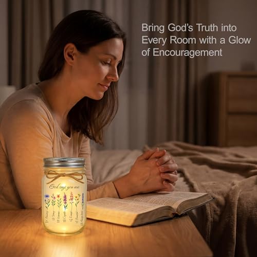 God Says You Are Inspirational Christian Gifts for Women, Christian Inspirational Night Light for Mom Grandma, Bible Verse Religious Home Decor - style: God Says