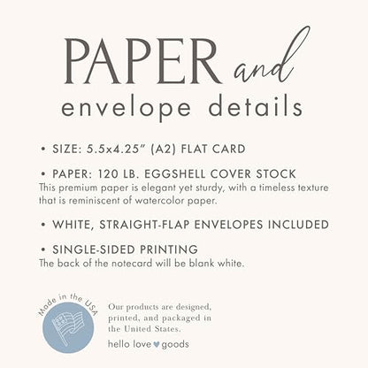 White Floral Cherry Blossom Sympathy Thank You Cards, Blue-Gray & White