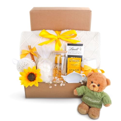 Comfort & Care Gift Box | Self Care Gifts| Spa Care Package| After Surgery| Inspirational| Thinking of You| Sympathy Gift| Feel Better| Encouragement Gift for Friends with Blanket