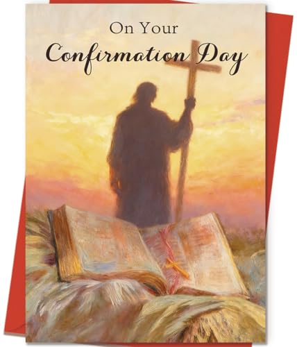 ICOOLYI Confirmation Card for Teens, Catholic Confirmation Gift, Holy Spirit Faith Design, Religious Keepsake Card - color: WY-528