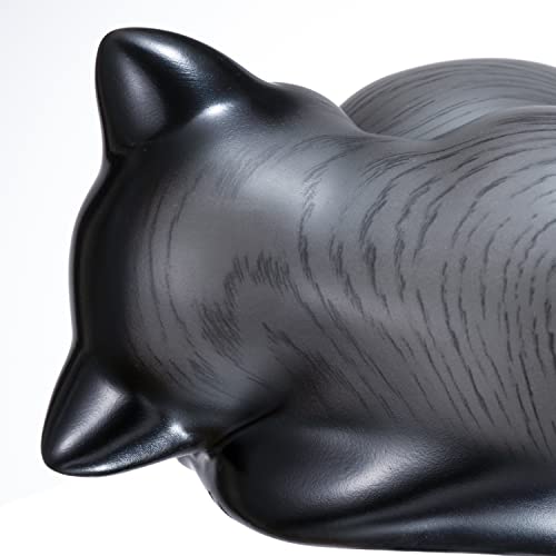 Pet Urns,Sleeping Resin Cremation Cat Urn, Cat Urns for Ashes, Small Animal Urn（Gray）… - color: Gray