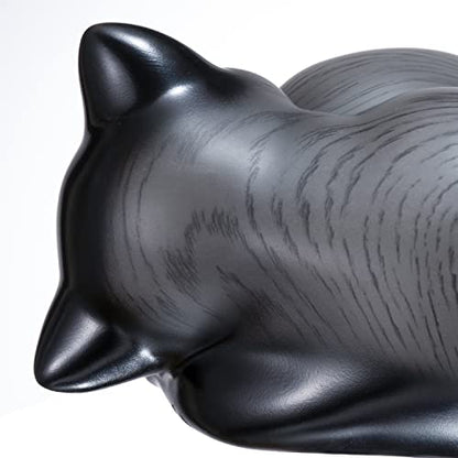 Pet Urns,Sleeping Resin Cremation Cat Urn, Cat Urns for Ashes, Small Animal Urn（Gray）… - color: Gray